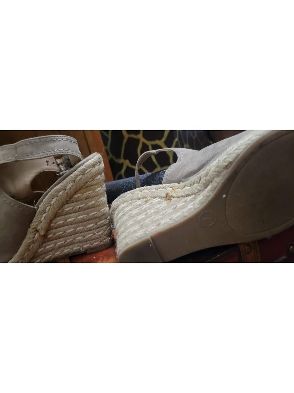 Women’s Espadrille Wedge Sandals in Light Taupe